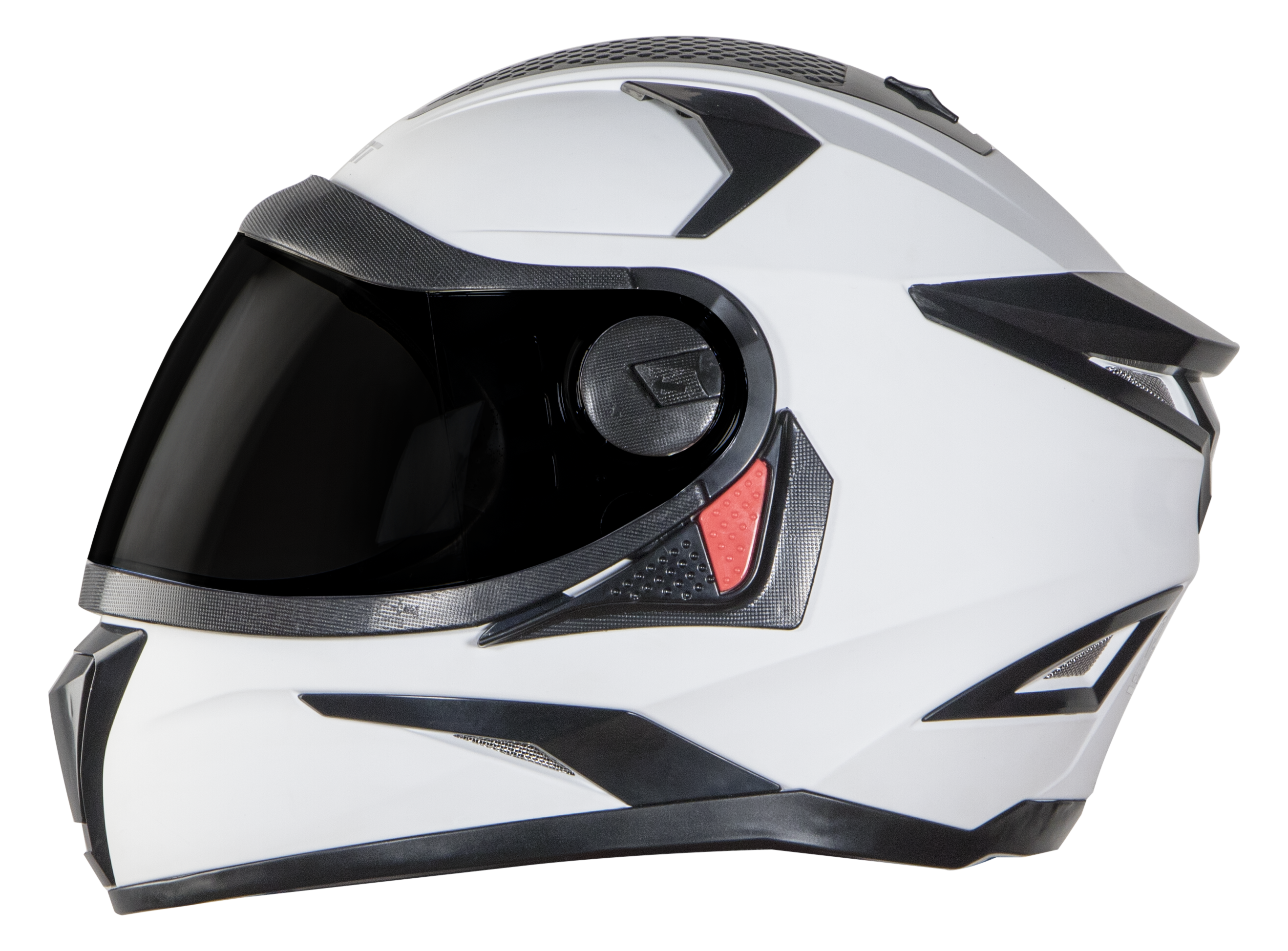 SBH-17 OPT MAT WHITE (WITH EXTRA FREE CABLE LOCK AND CLEAR VISOR)